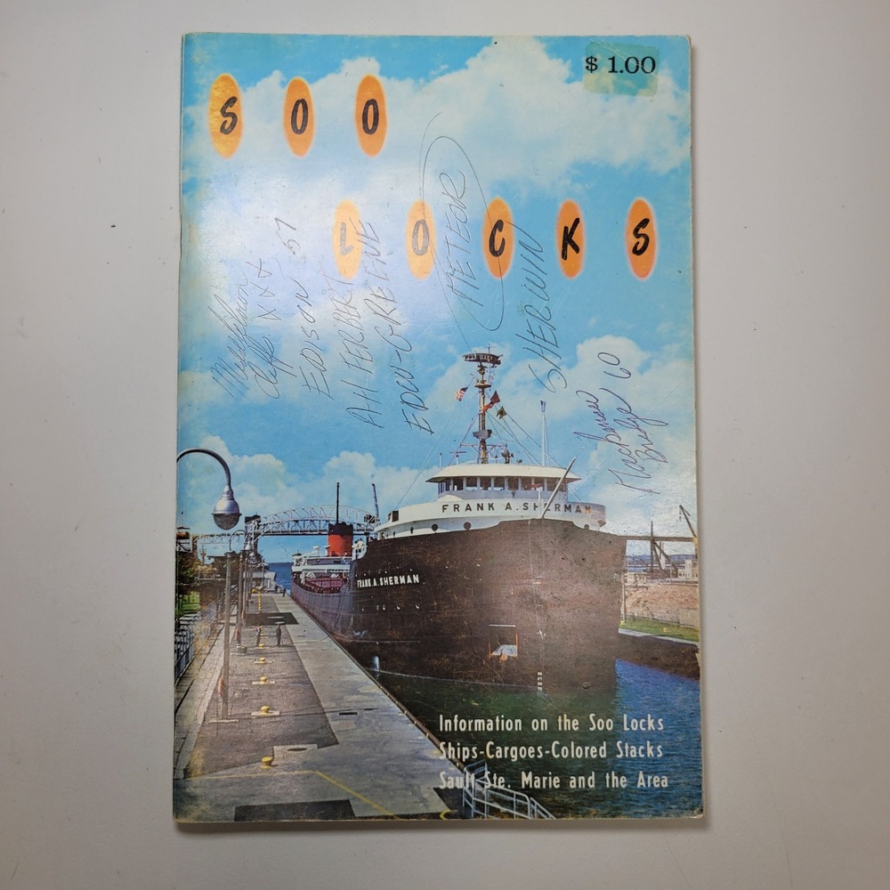 Vintage 1970 Soo Locks Sault Ste Marie Michigan Information Booklet Thomas Manse